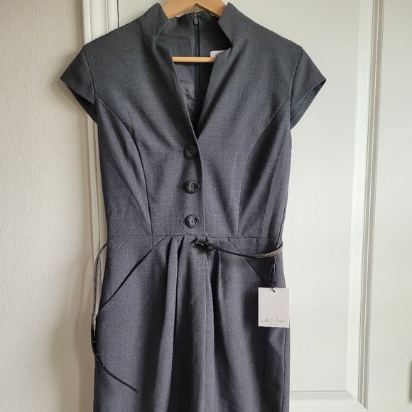 NEW Calvin Klein Woman's Dress with Thin Belt - Picture 1 of 9